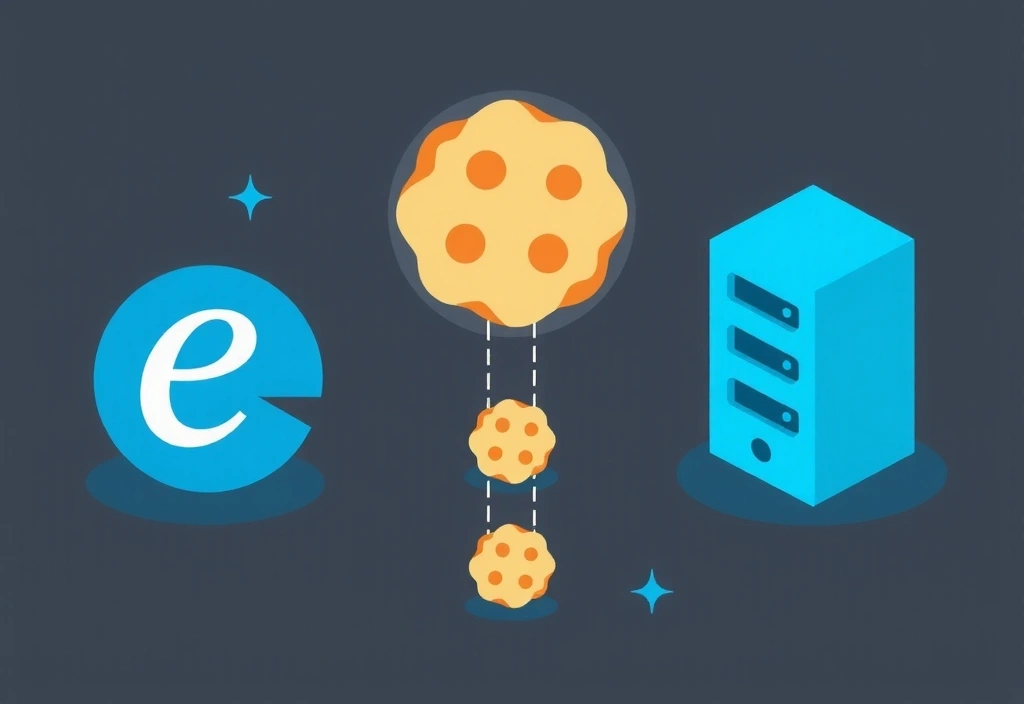 Ilustrație cu cookie-uri digitale și date